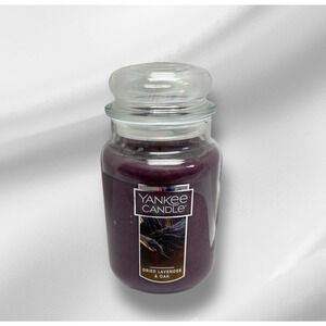 Yankee Candle Dried Lavender & Oak Original Large Scented Jar Candle 22 oz Burnt